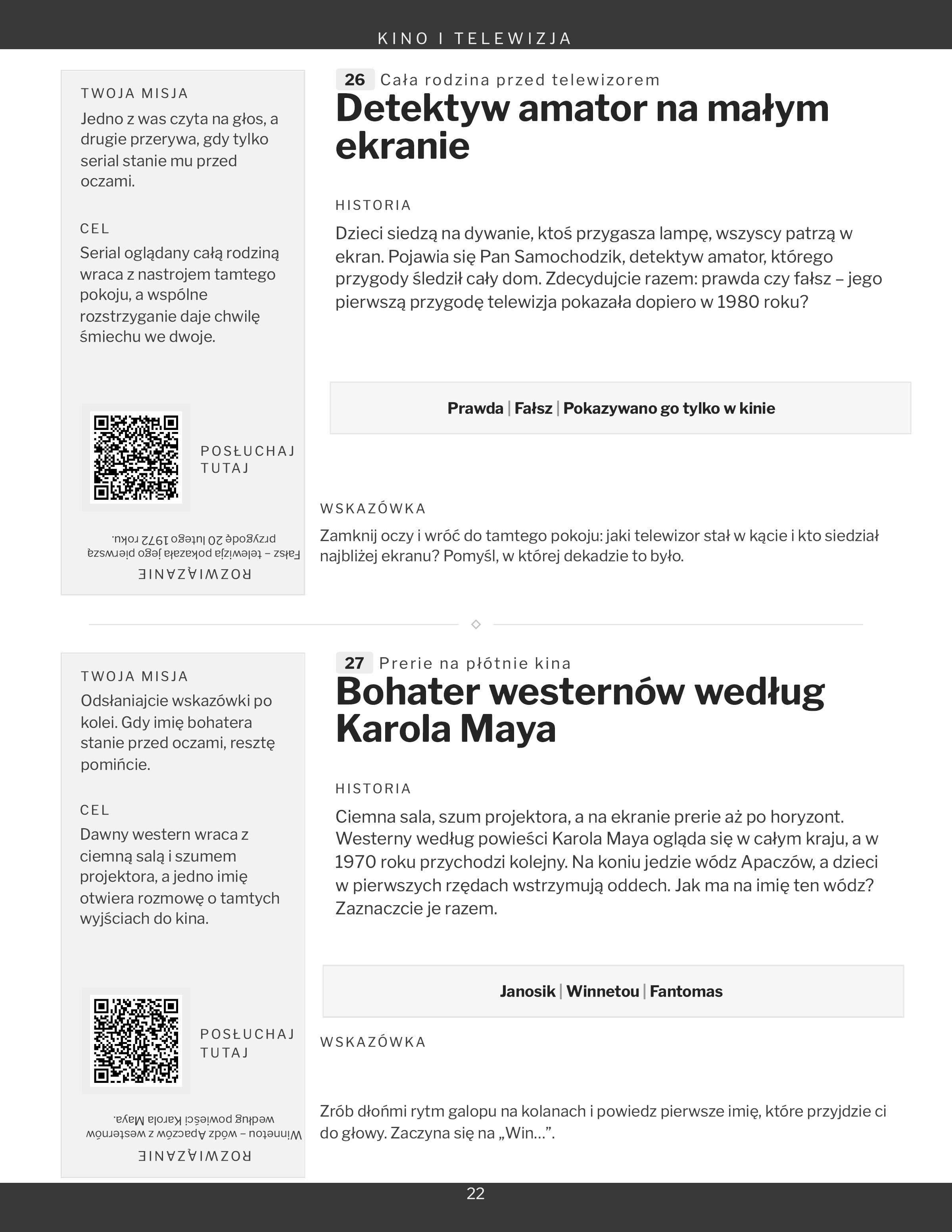 Strona z działu Kino i telewizja: dwie gry i ich kwadrat